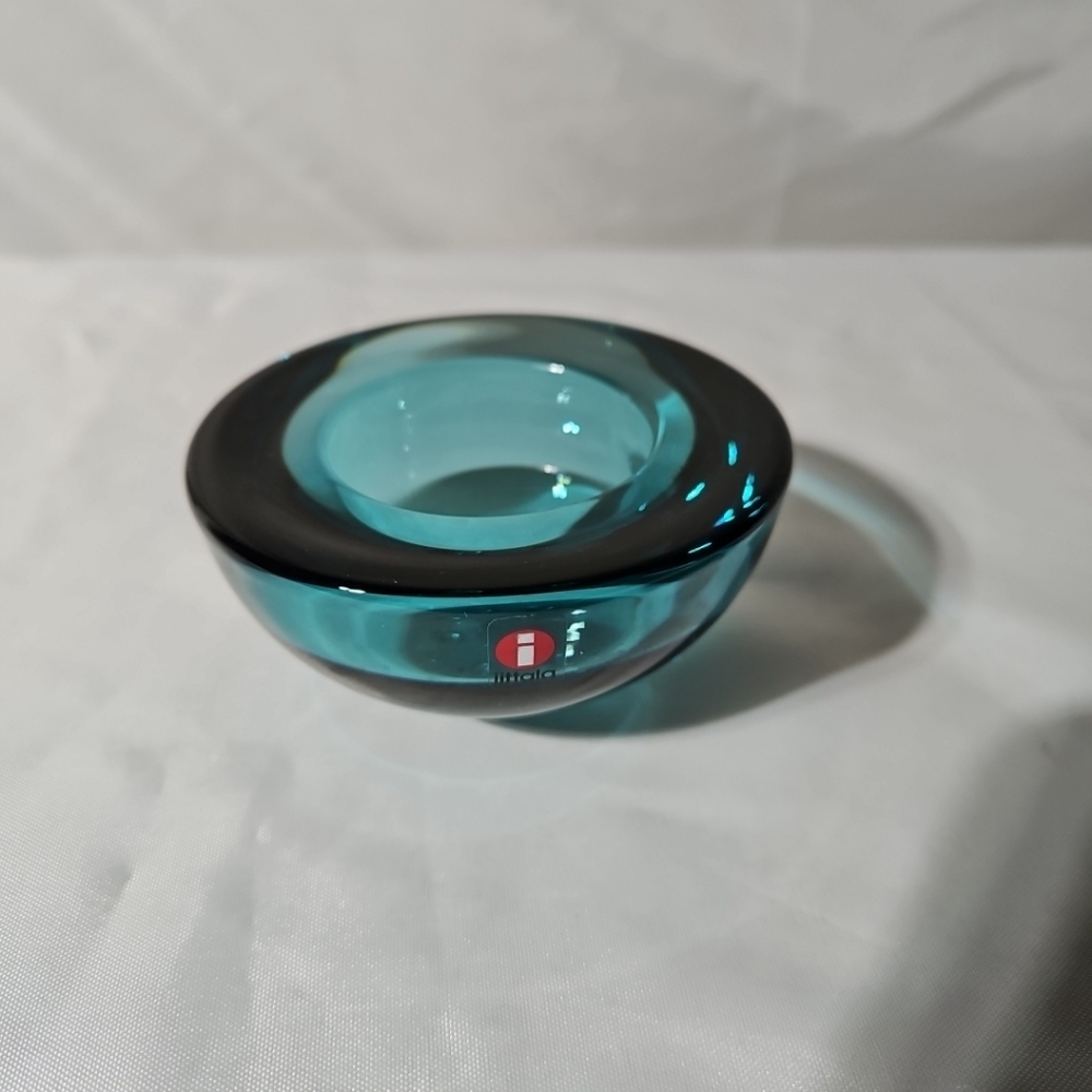 littala Ballo Blue Candle Holdet